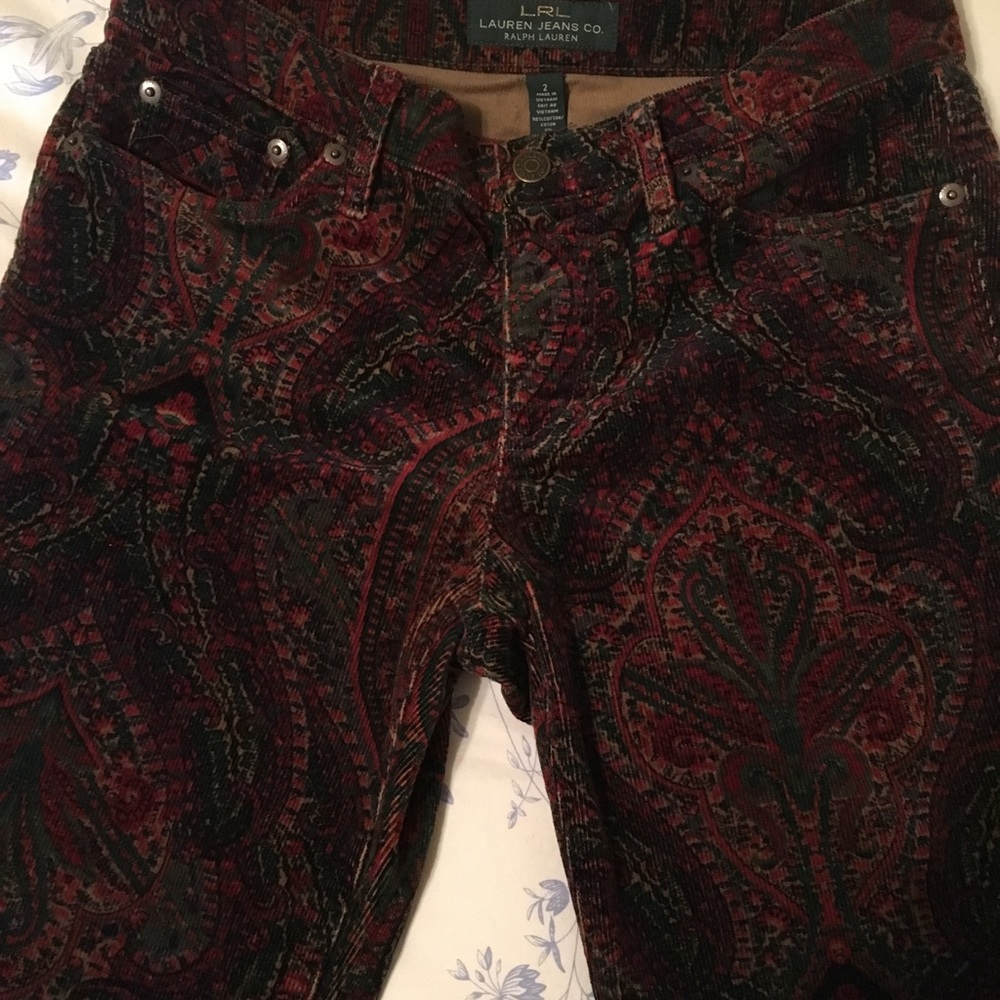 Ralph Lauren Paisley Corduroy Slacks